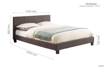 Lucan Grey 4’6 Double Bed