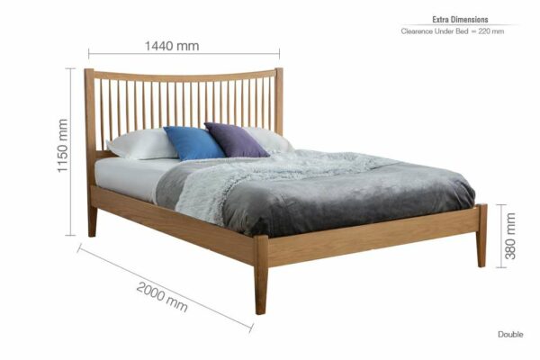 Edenderry Double Bed | Oak