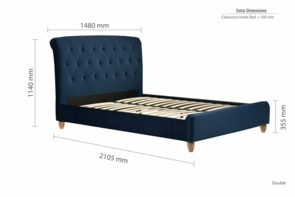 Burren Double Bed | Blue