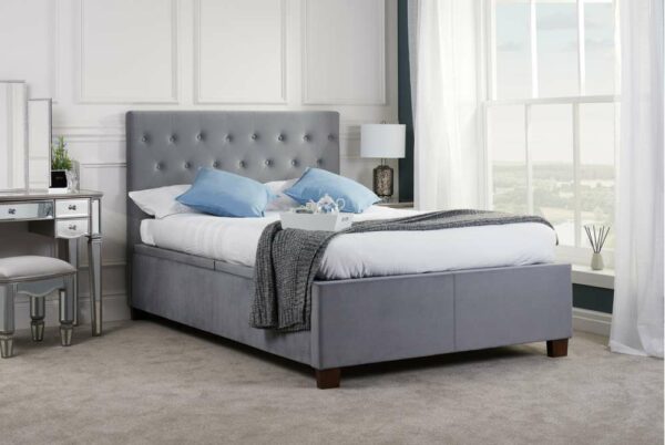 Washington Double Ottoman Bed | Grey
