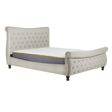 Doune Warm Stone Grey 5′ King Size Bed