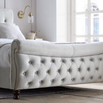 Doune Warm Stone Grey 5′ King Size Bed