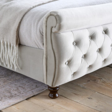 Doune Warm Stone Grey 5′ King Size Bed