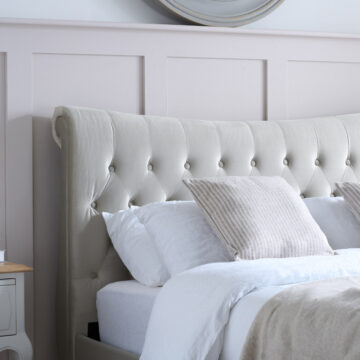 Doune Warm Stone Grey 5′ King Size Bed