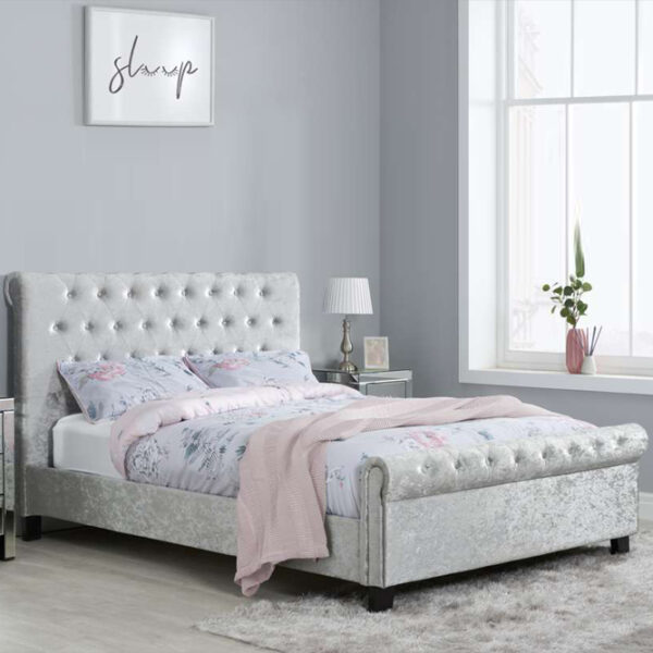 Crewe Double Ottoman Bed | Grey