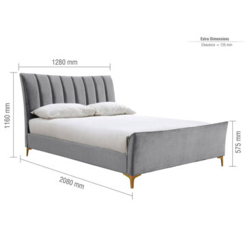 Nixon Grey 4′ Small Double Bed
