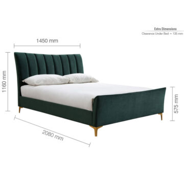Nixon Green 4’6 Double Bed