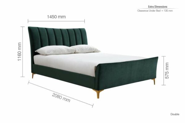 Nixon Double Bed | Green