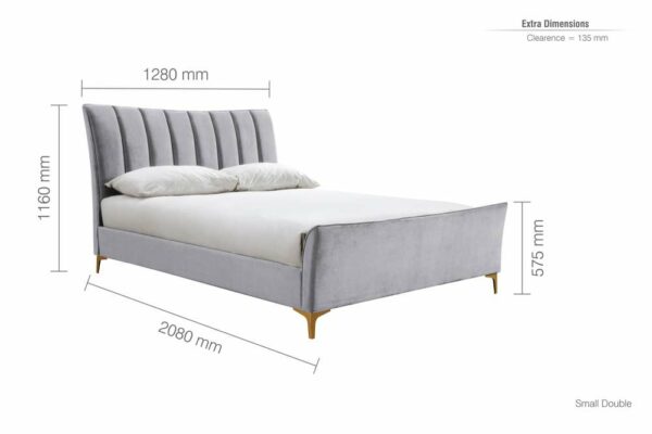 Nixon Double Bed | Grey
