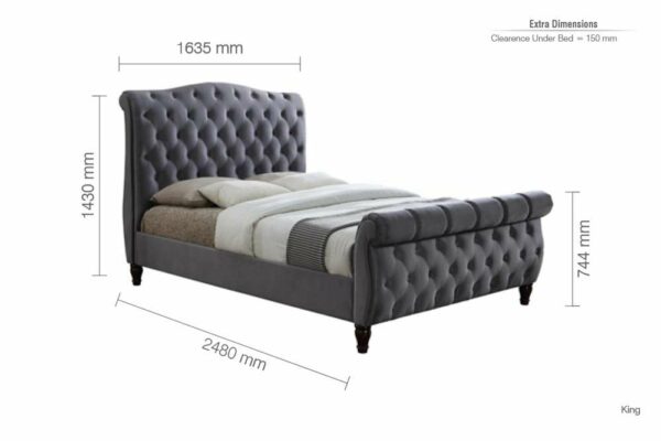 Millbank King Bed | Grey