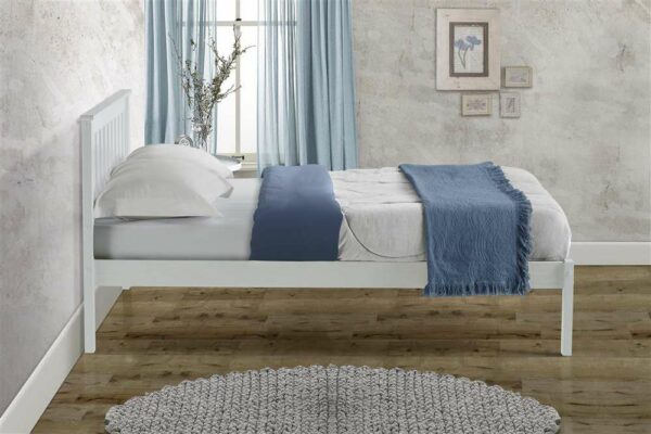 Hurlford Small Double Bed | White