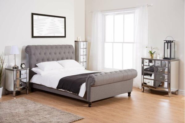 Silver Ayios 6 Drawer Wide Chest | Mirrored
