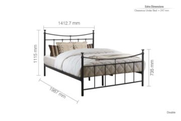 Kirkwall Double Bed | Black