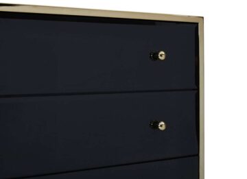 Khobi Black & Gold 4 Drawer Chest