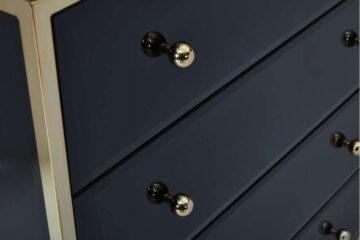 Khobi Black & Gold 4 Drawer Chest