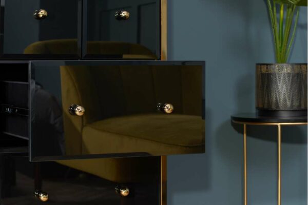 Khobi Merchant Chest | Black & Gold