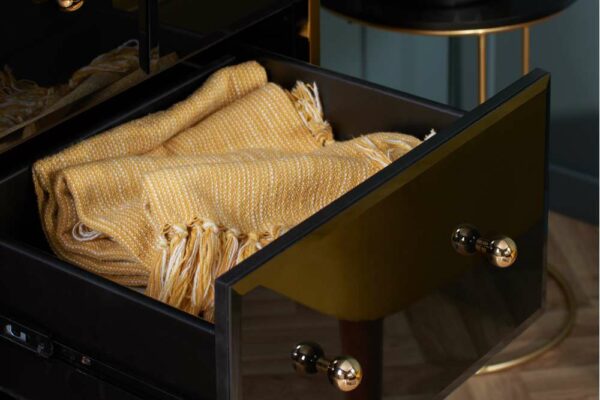 Khobi Merchant Chest | Black & Gold