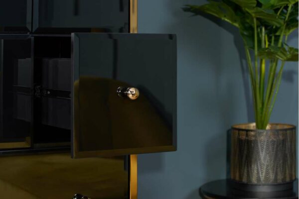 Khobi Merchant Chest | Black & Gold