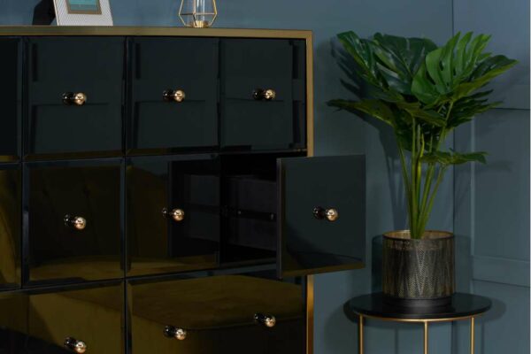 Khobi Merchant Chest | Black & Gold