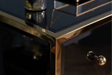 Khobi Black & Gold 4 Drawer Chest