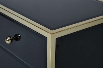 Khobi Black & Gold 4 Drawer Chest