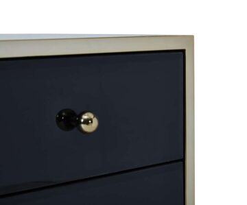 Khobi Black & Gold 4 Drawer Chest
