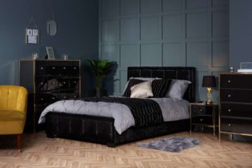Khobi Black & Gold 4 Drawer Chest
