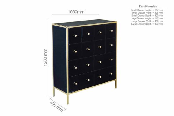 Khobi Merchant Chest | Black & Gold