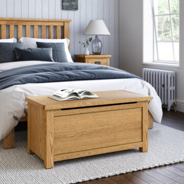 Belmont Blanket Box | Oak Finish | Assembled