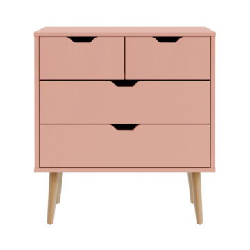 Kathmandu Coral Pink 2 Over 2 Chest of Drawers