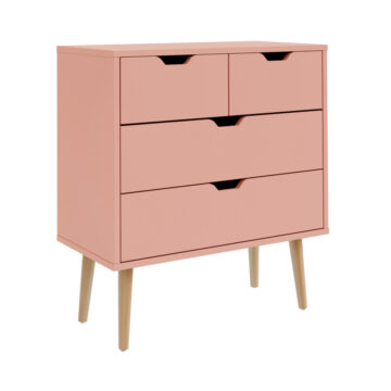 Kathmandu Coral Pink 2 Over 2 Chest of Drawers