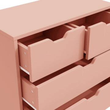Kathmandu Coral Pink 2 Over 2 Chest of Drawers