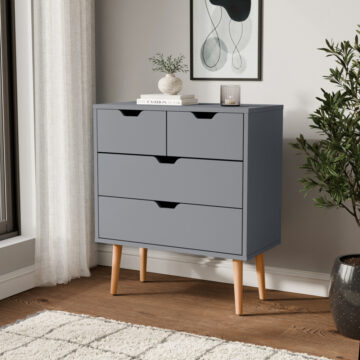 Kathmandu Dark Grey 2 Over 2 Chest of Drawers