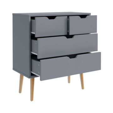 Kathmandu Dark Grey 2 Over 2 Chest of Drawers