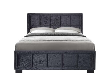 Lenzie Black Crushed Velvet 3′ Small Double Bed
