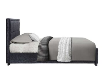 Lenzie Black Crushed Velvet 3′ Small Double Bed