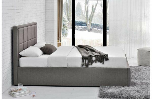 Lenzie King Ottoman Bed | Grey