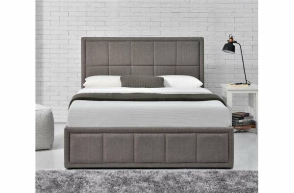 Lenzie Small Double Ottoman Bed | Grey