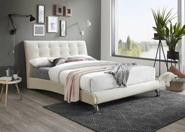 Cream Montrose Small Double Bed | Warm Stone