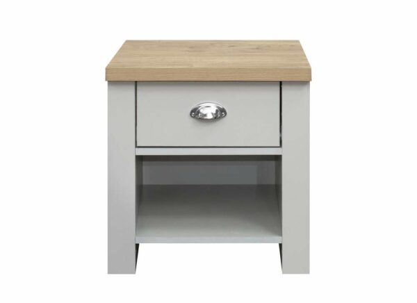 Cullercoats 1 Drawer Lamp Table | Bedside Table | Grey & Oak