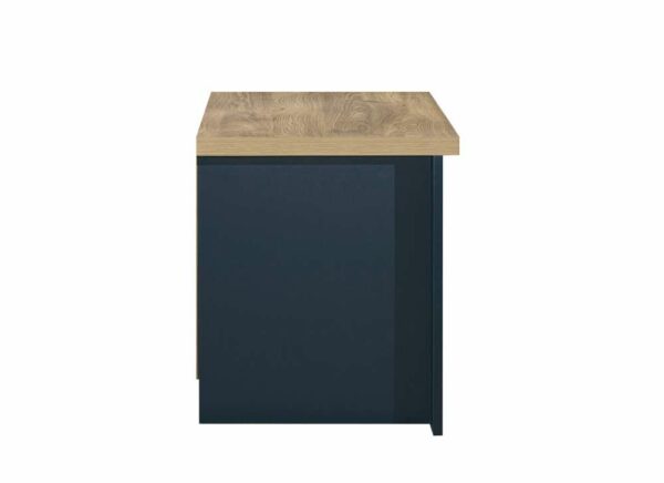 Cullercoats 2 Drawer Bedside | Navy Blue & Oak