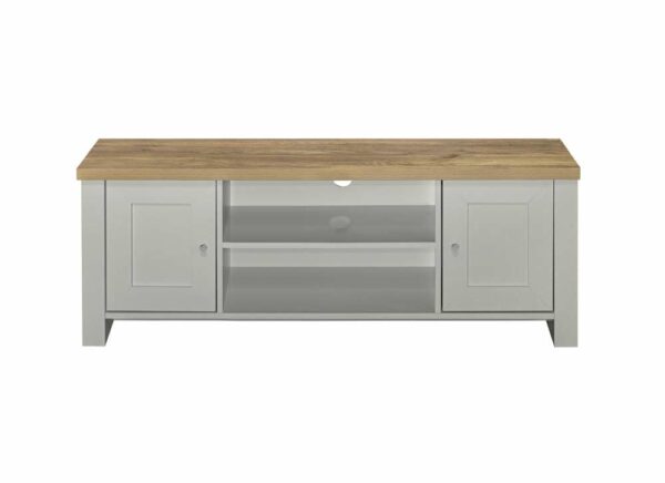 Cullercoats Large TV Unit | Grey & Oak