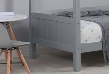 Cassa Grey 3′ Single Bed | Low Foot