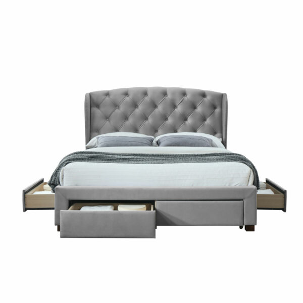 Haikou Double Bed | Grey