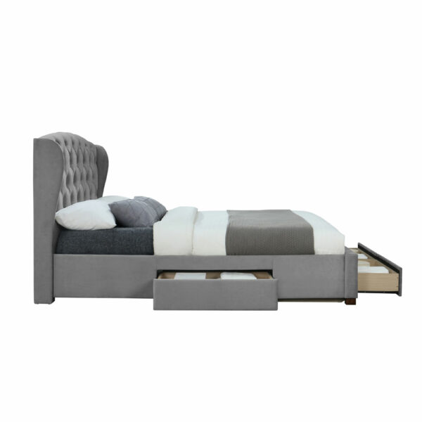Haikou Double Bed | Grey