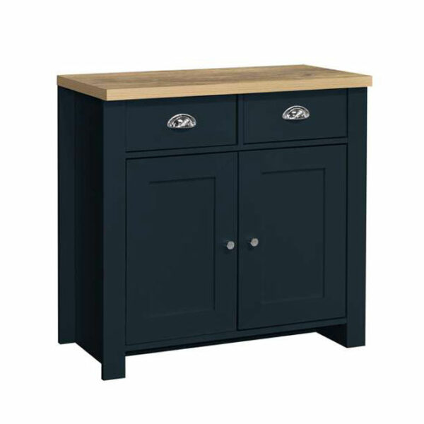 Cullercoats 2 Door 2 Drawer Sideboard | Navy Blue & Oak