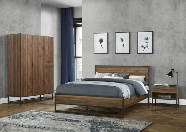 Dallas 1 Drawer Bedside | Walnut