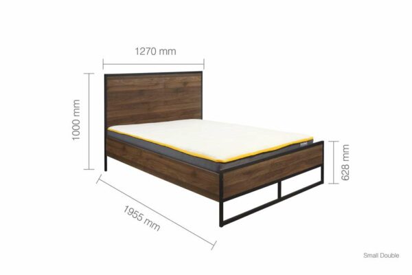 Dallas Small Double Bed | Walnut
