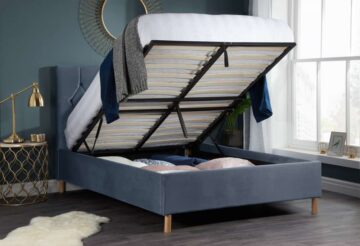 Paisley Grey 4′ Small Double Ottoman Bed