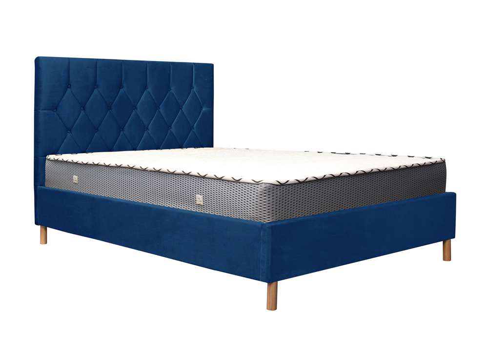 Paisley Small Double Ottoman Bed Blue Oak World